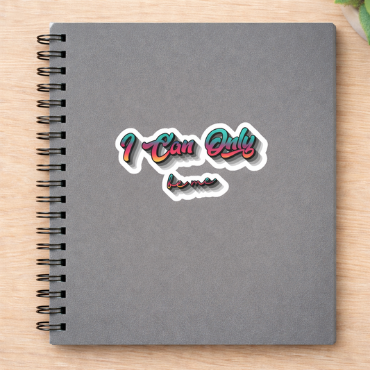 Vinyl sticker on notebook, durable kiss cut sticker
