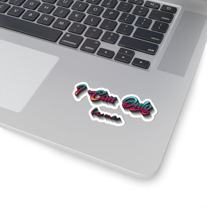 Vinyl laptop sticker, water resistant sticker, scratch resistant