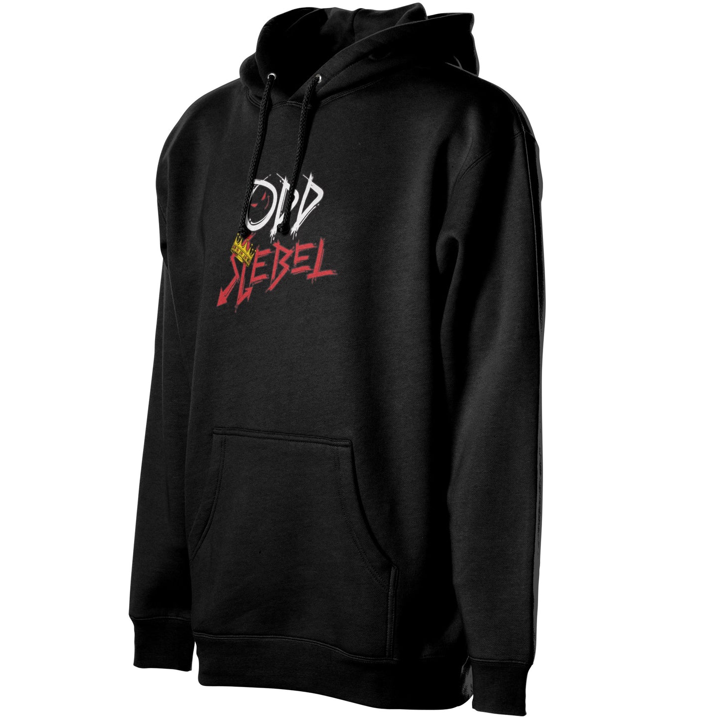 Black graphic streetwear hoodie heavyweight fleece 