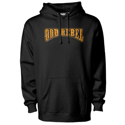 Black streetwear hoodie with large joker graphic printed on the back