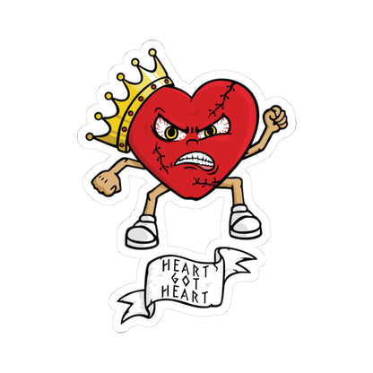 Odd Rebel heart character vinyl sticker, kiss-cut glossy sticker for laptops, water bottles, notebooks