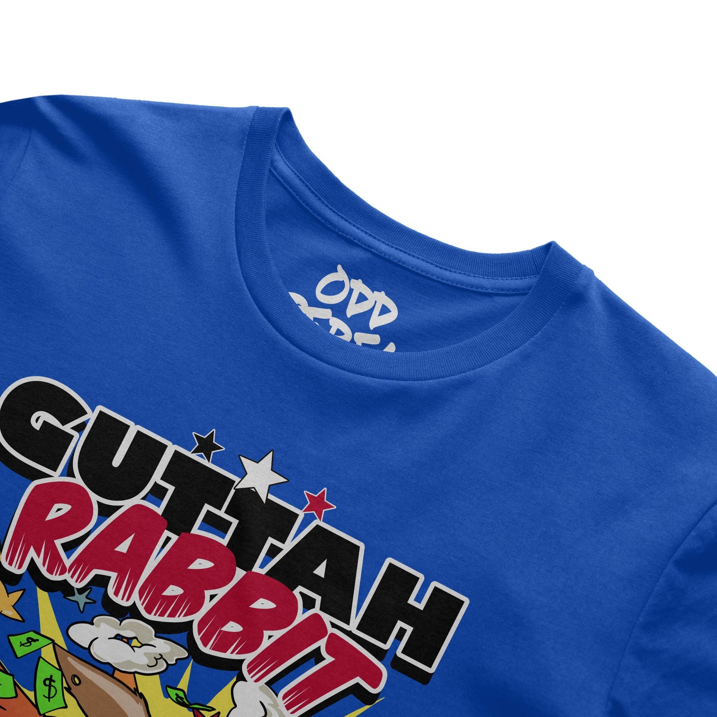 close-up of guttah rabbit cartoon graphic symbolizing hustle and ambition 