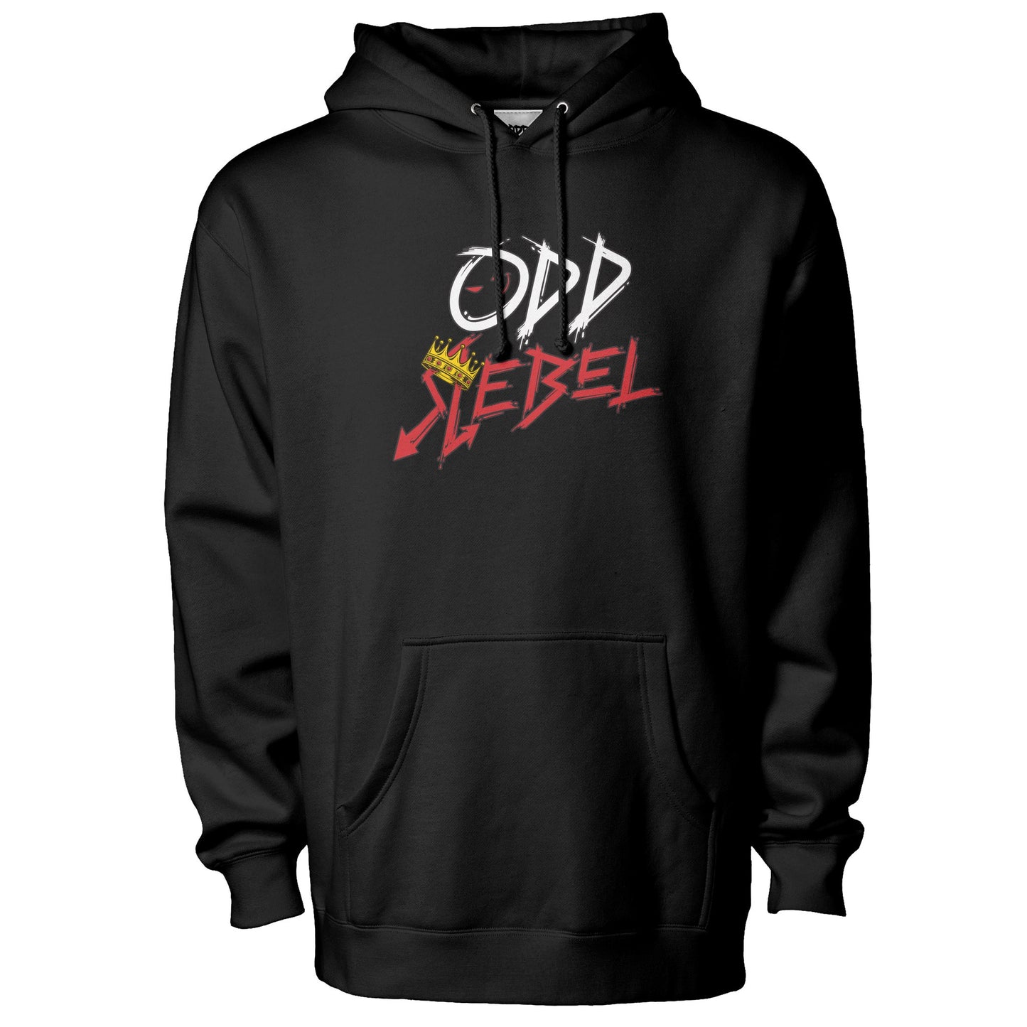 Odd rebel logo hoodie black streetwear pullover sweatshirt