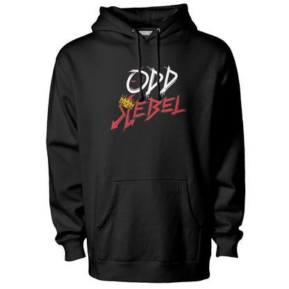 Odd rebel logo hoodie black streetwear pullover sweatshirt