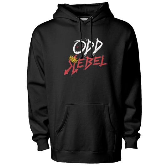 Odd rebel logo hoodie black streetwear pullover sweatshirt